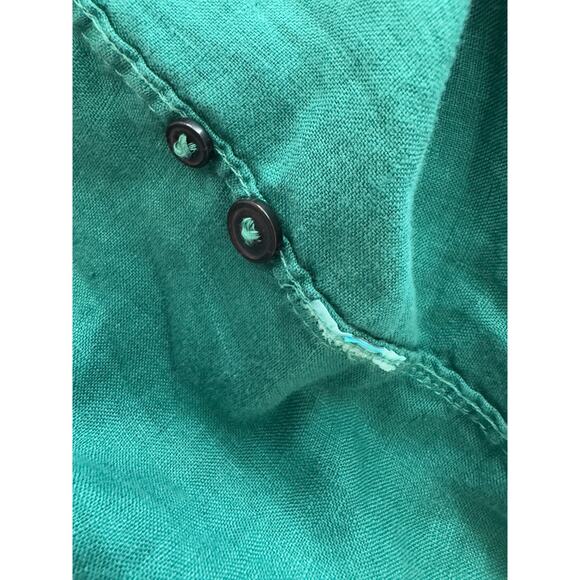 J.Crew Women's Green Linen Everyday Button Down Tunic Shirt Top Size S - Picture 2 of 4